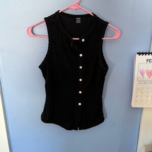 SHEIN Black Fitted Sleeveless Tank Top